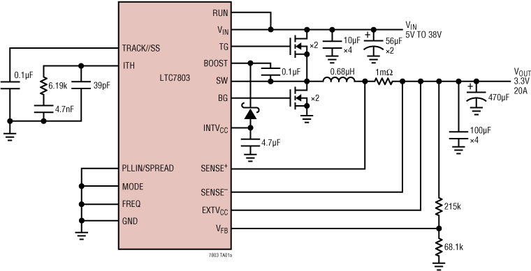 LTC7803 Application Circuit