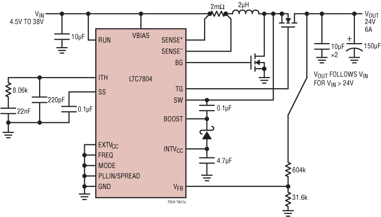LTC7804 Application Circuit