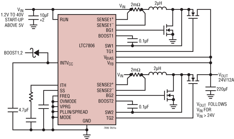 LTC7806 Application Circuit