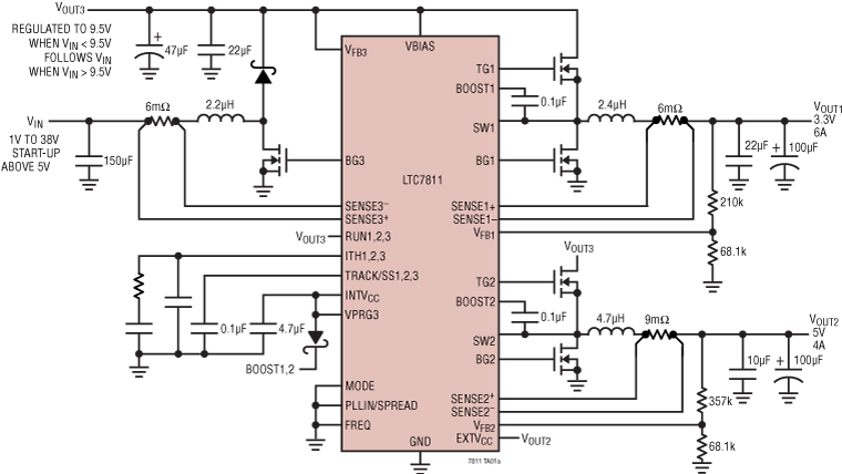 LTC7811 Application Circuit