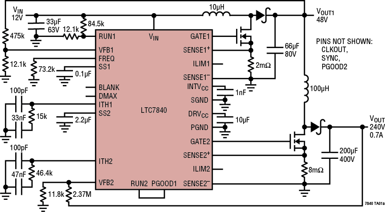 LTC7840 Application Circuit
