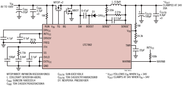 LTC7862 Application Circuit