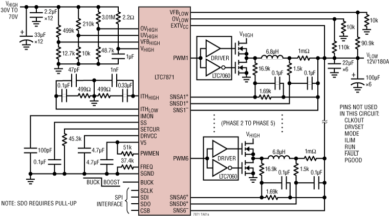 LTC7871 Application Circuit
