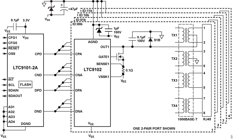 LTC9101-2A/LTC9102 Application Circuit