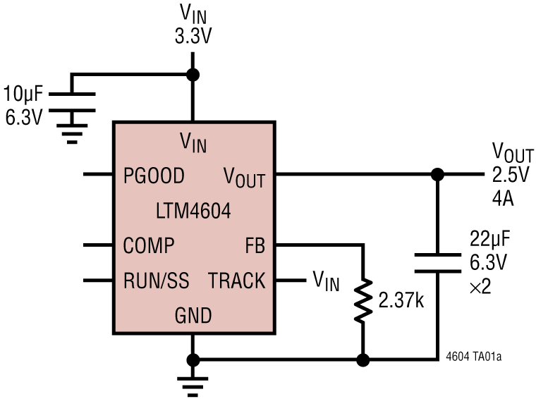LTM4604 Application Circuit