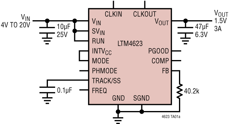 LTM4623 Application Circuit