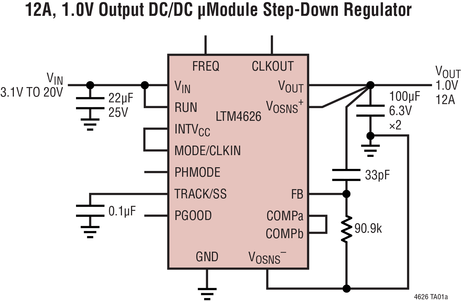 LTM4626 Application Circuit