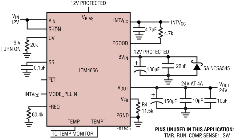 LTM4656 Functional Block Diagram