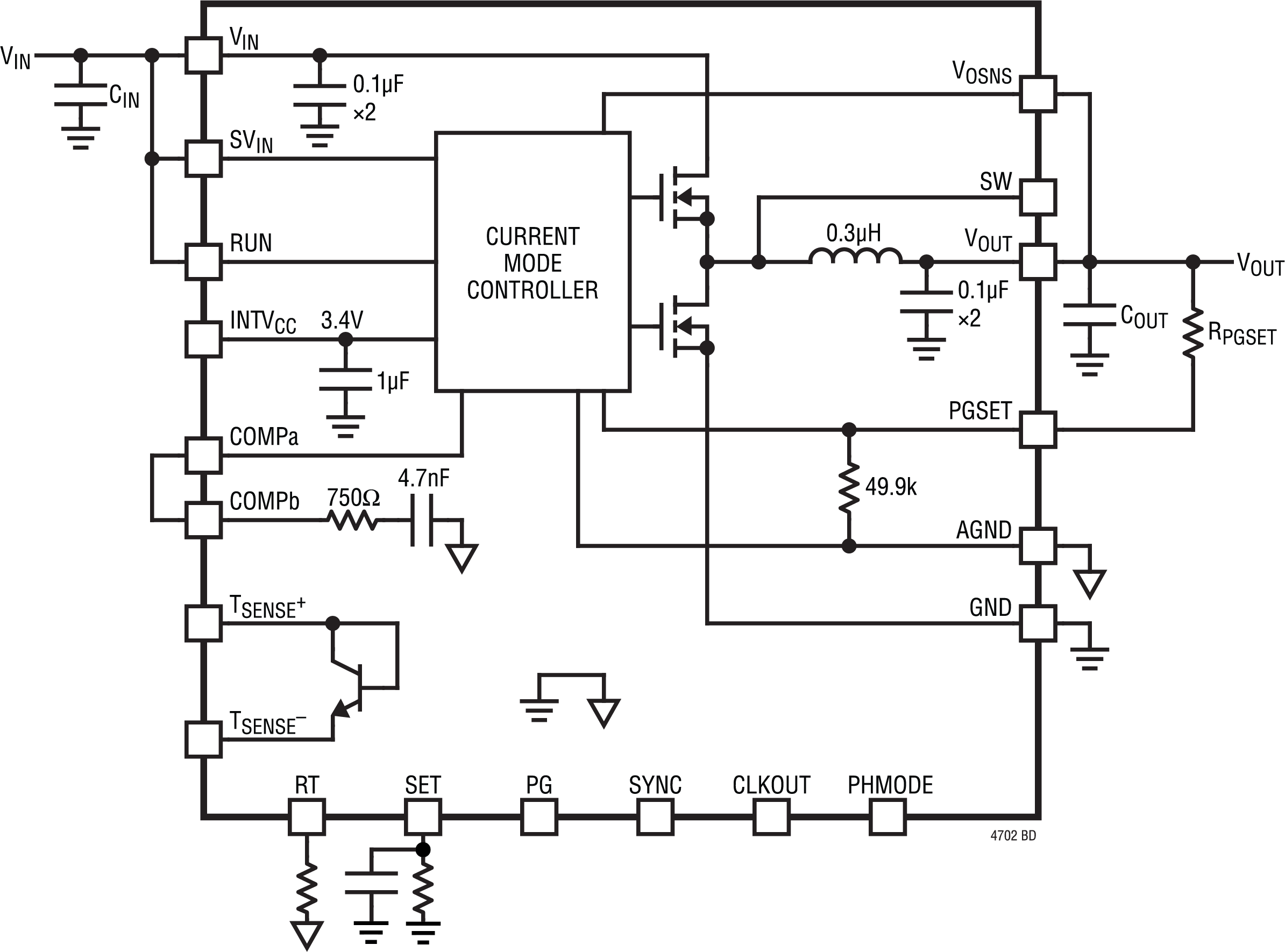 LTM4702 Functional Block Diagram
