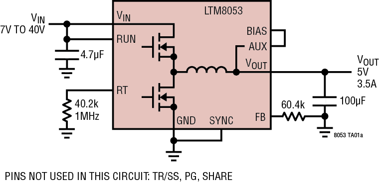 LTM8053/LTM8053-1 Application Circuit