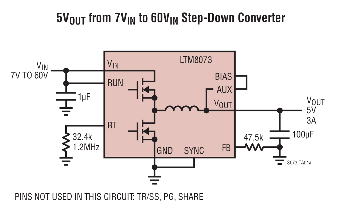 5VOUT from 7VIN to 60VIN Step-Down Converter