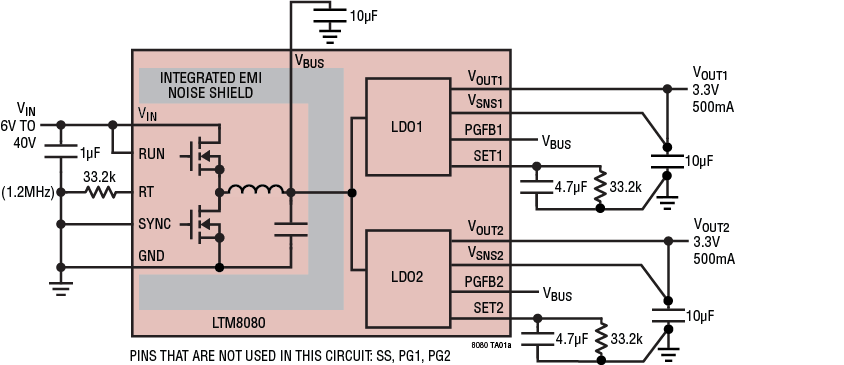 LTM8080 Application Circuit