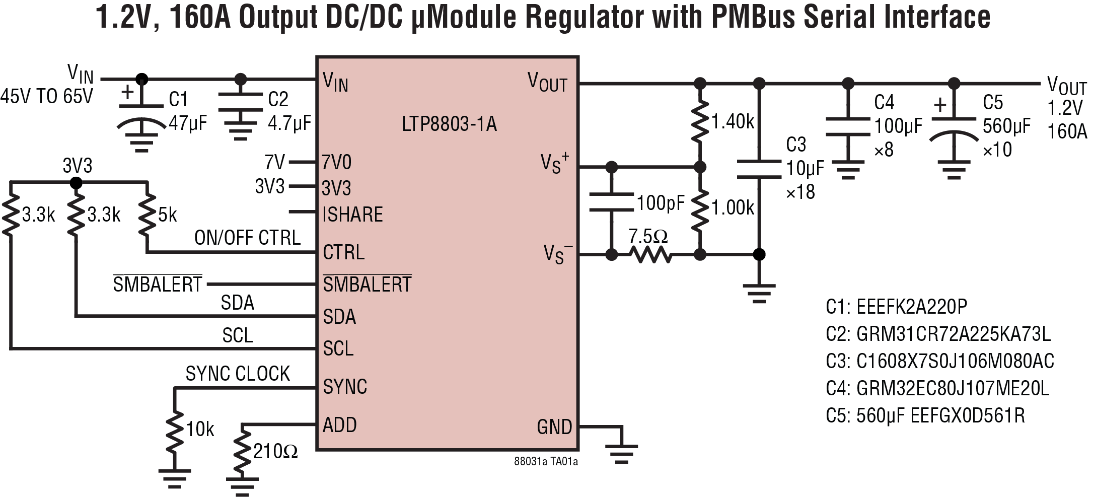 LTP8803-1A Application Circuit