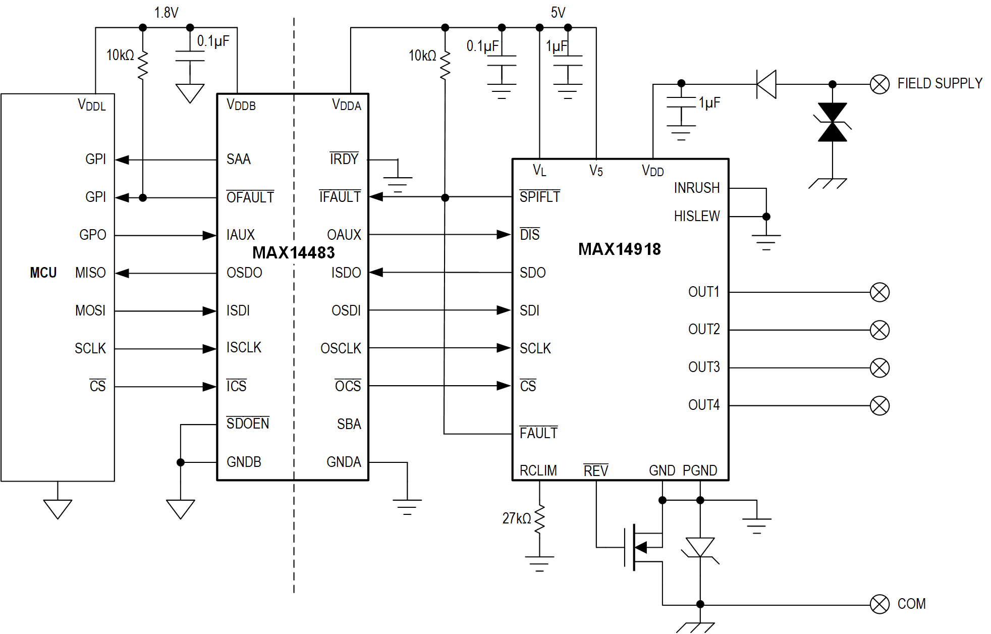 MAX14918 Ttypical Applications Circuit