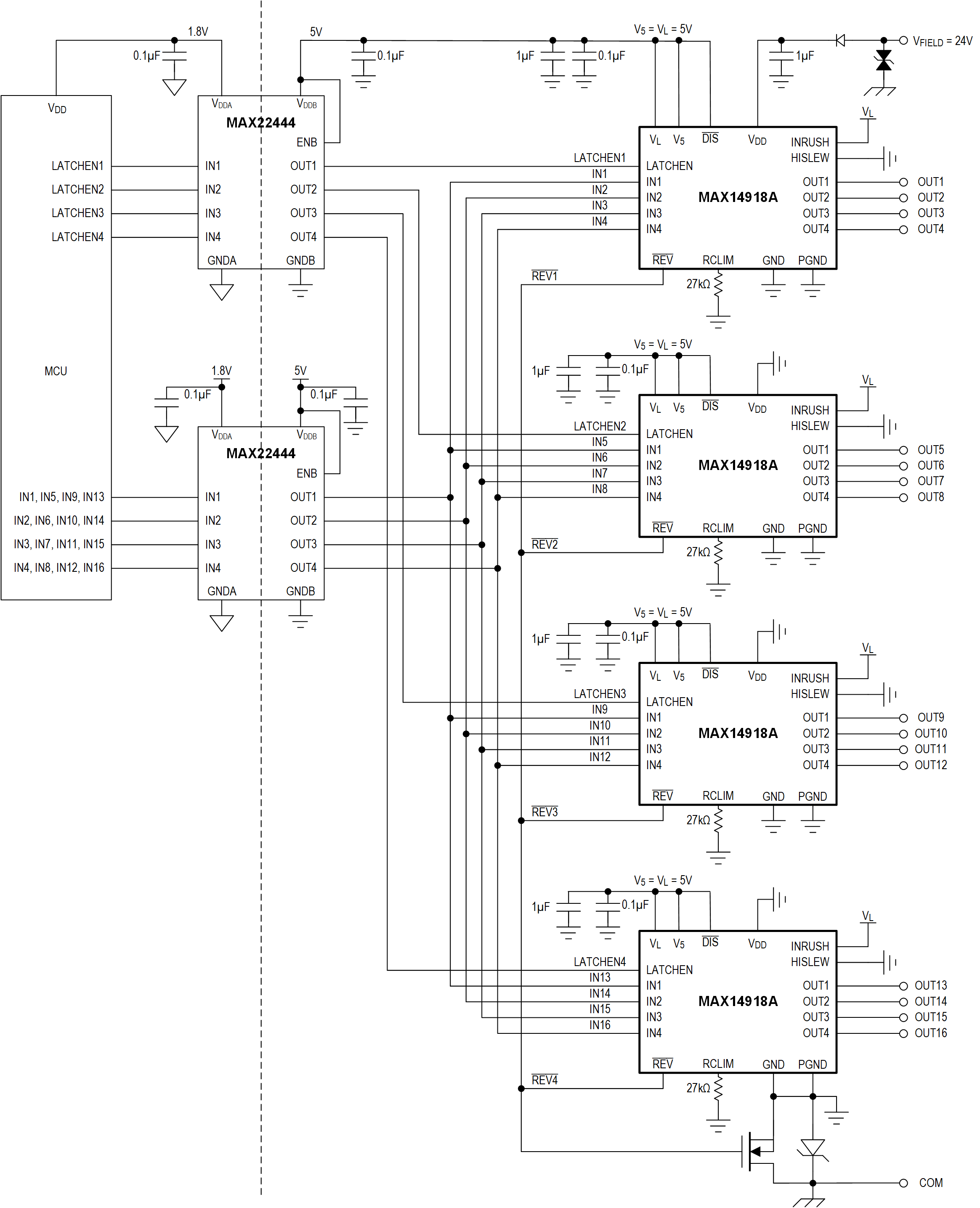 MAX14918 Typical Applications Crcuit1