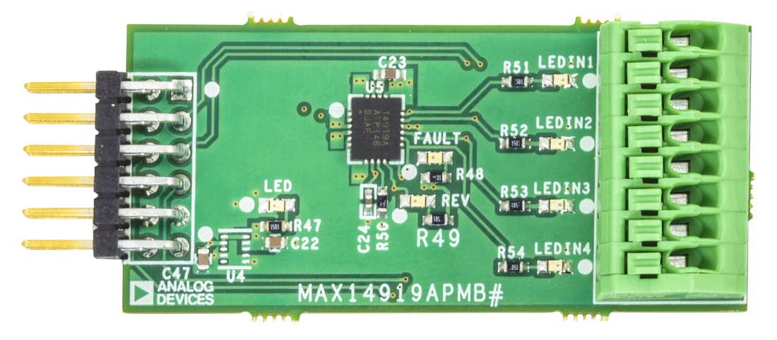 MAX14919AEVKIT Board Photo Top View
