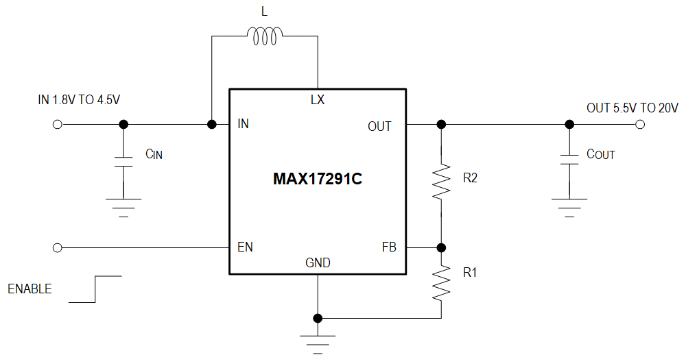 MAX17291C Simplified Application Diagram