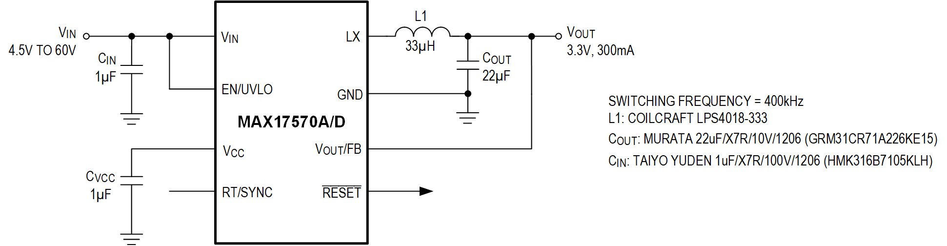 MAX17570 Typical Application Circuit