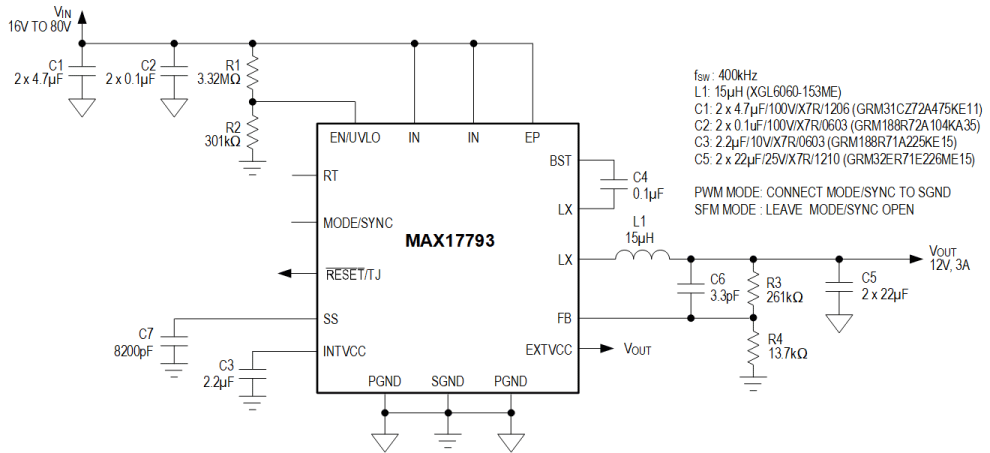 MAX17793 Typical Application Circuit
