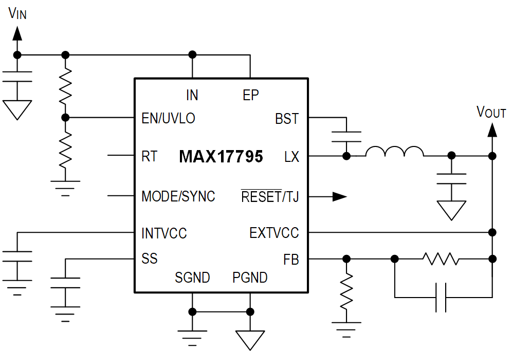 MAX17795 Typical Application Diagram