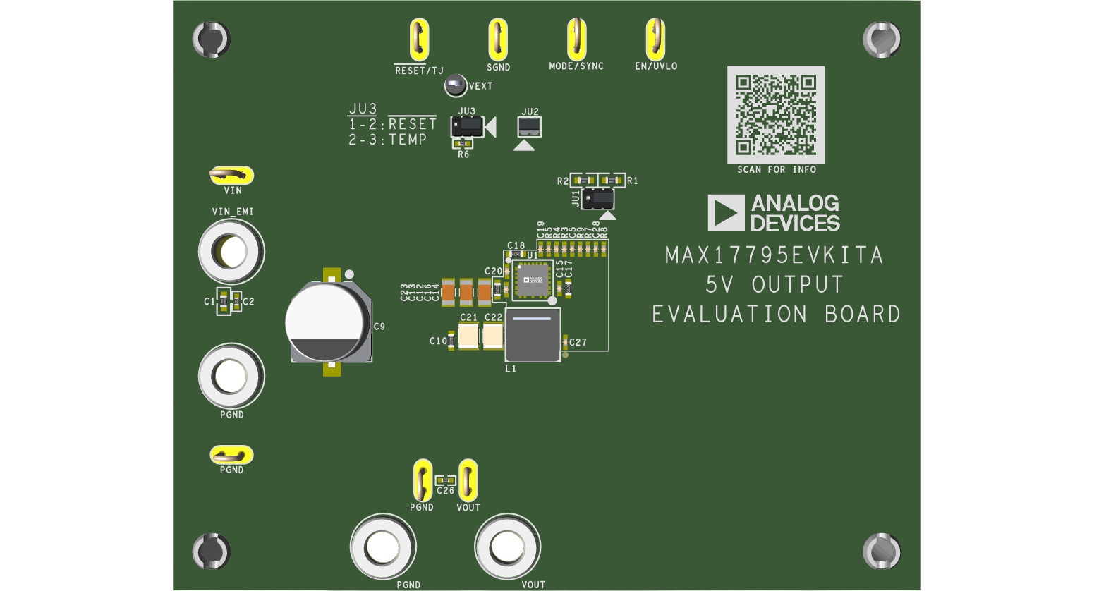 MAX17795EVKITA Board Photo Top View