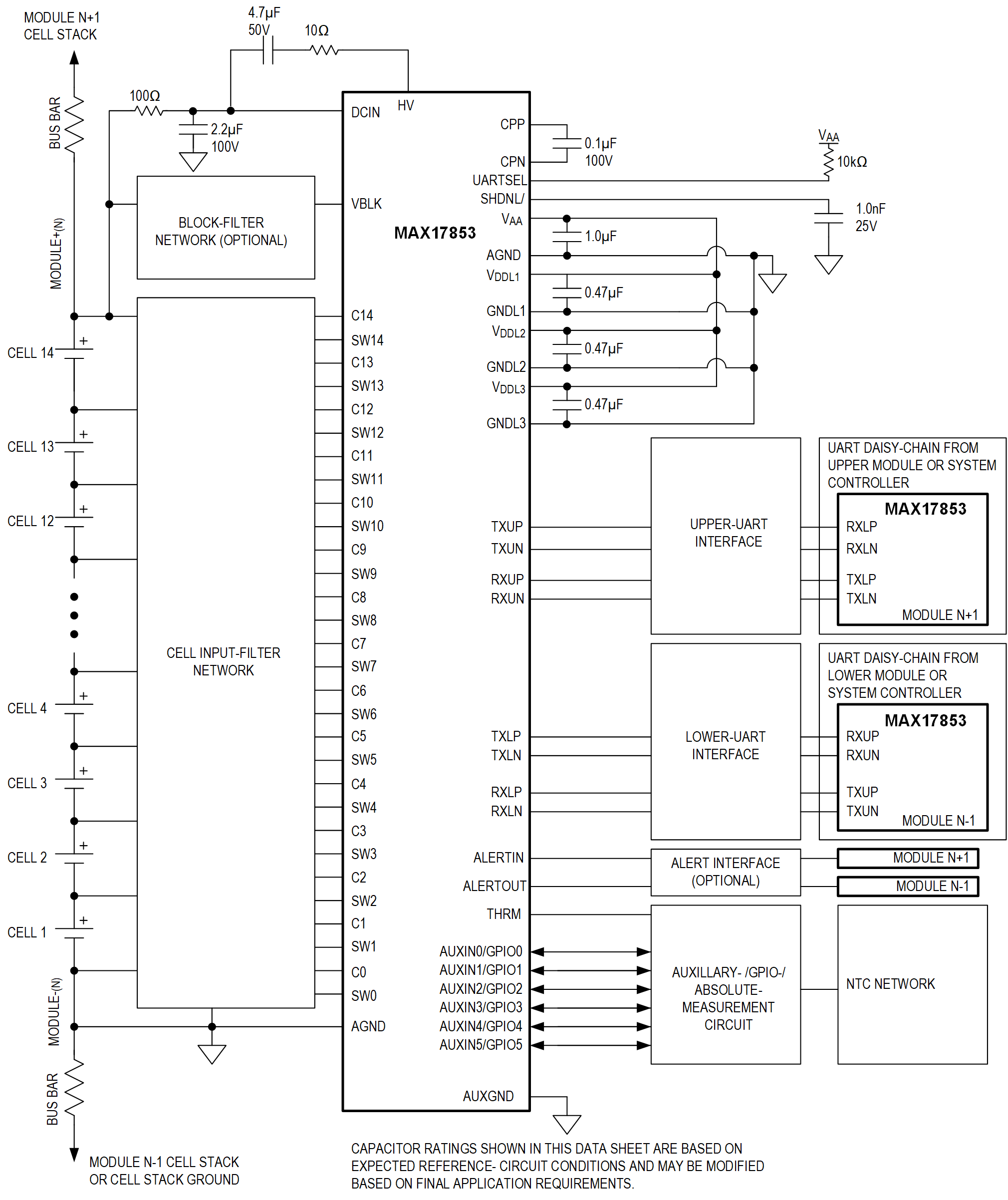 MAX17853 Application Circuit