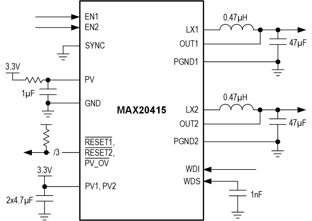 MAX20415 Typical Operating Circuit