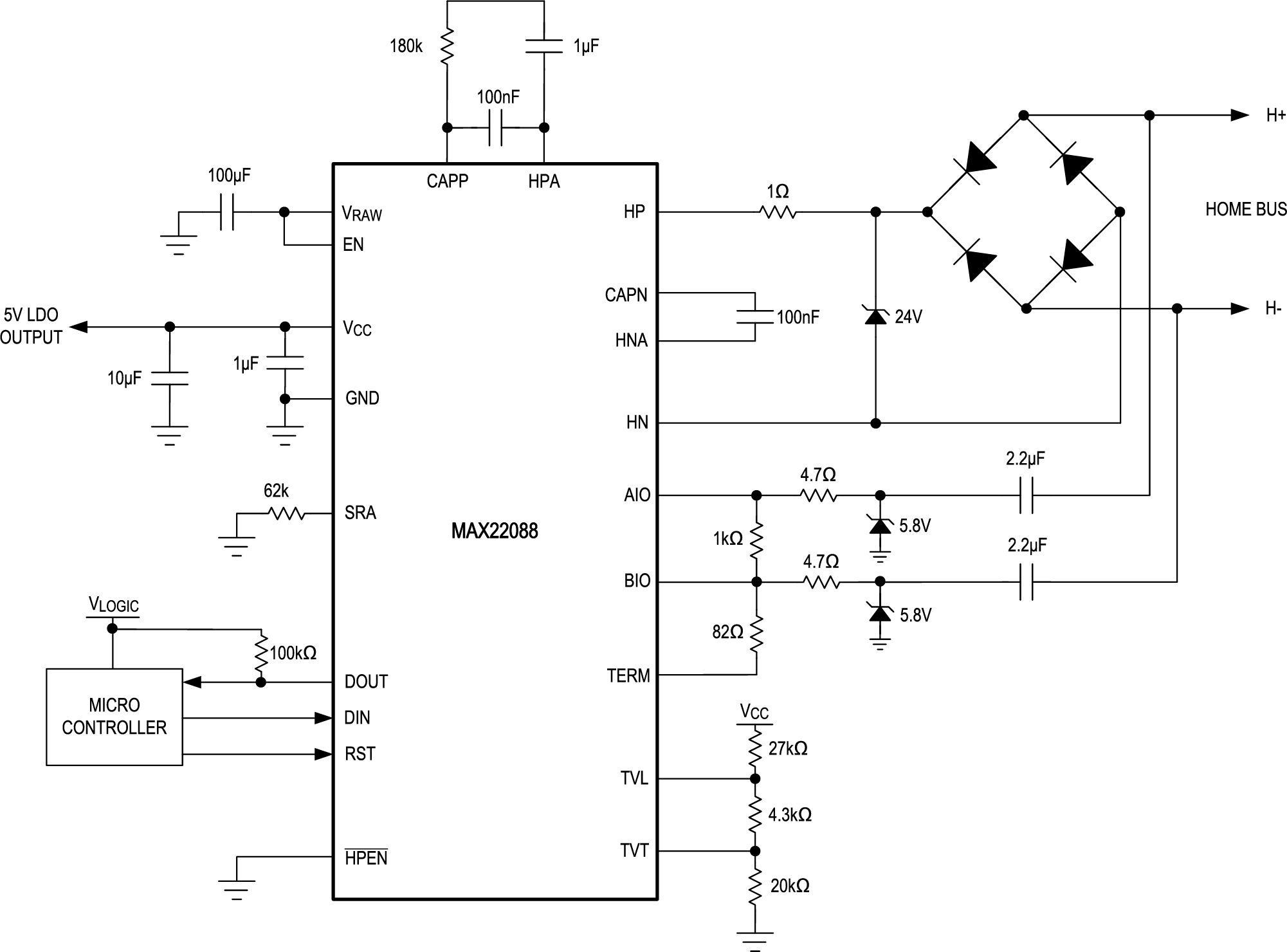 MAX22088 Typical Application Circuit