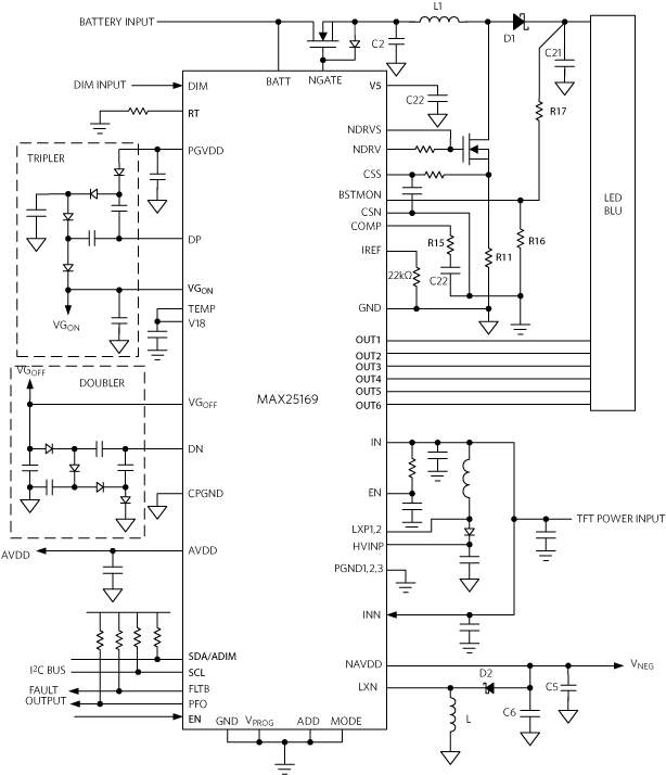 MAX25169 Typical Application Circuit