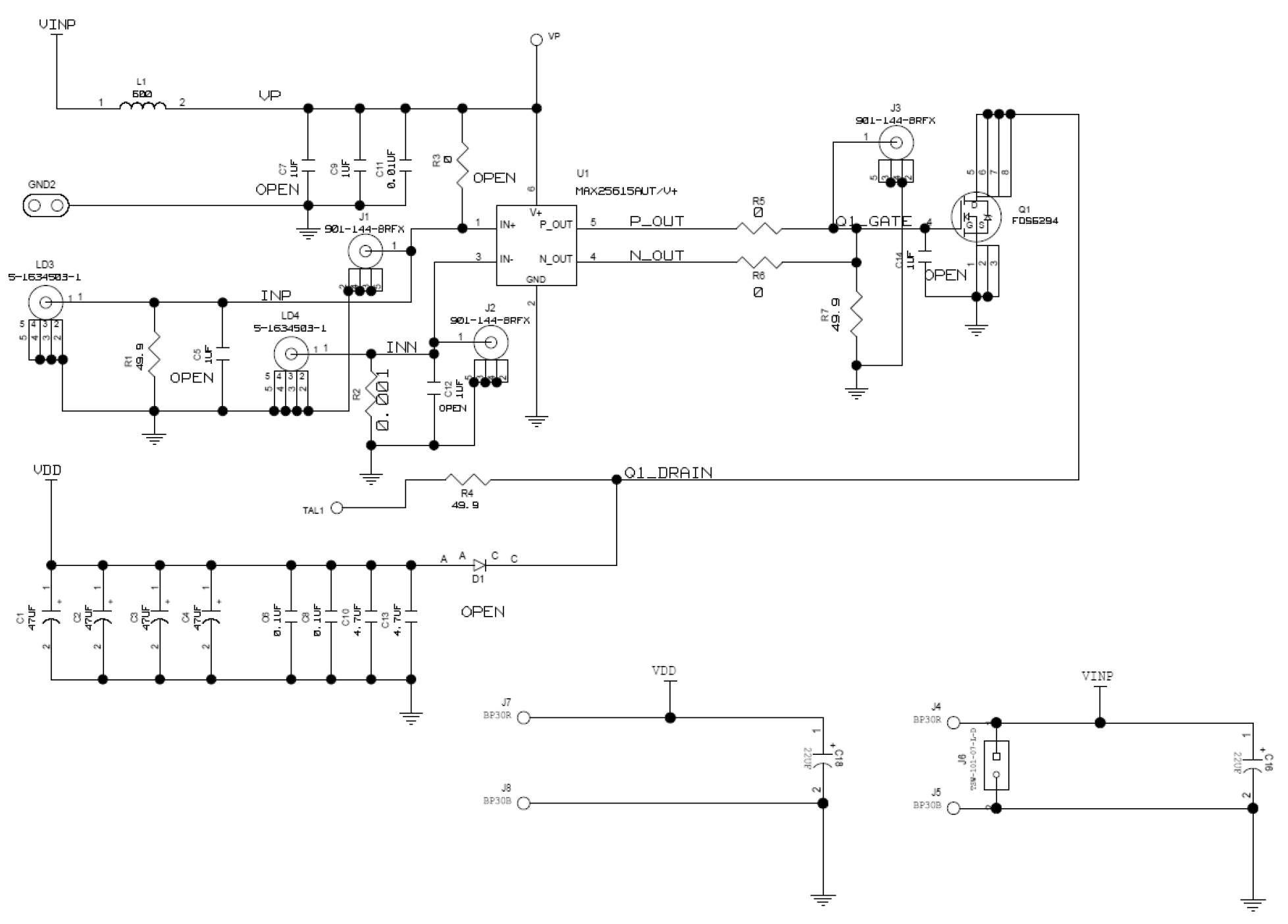 MAX25615EVKIT Schematic