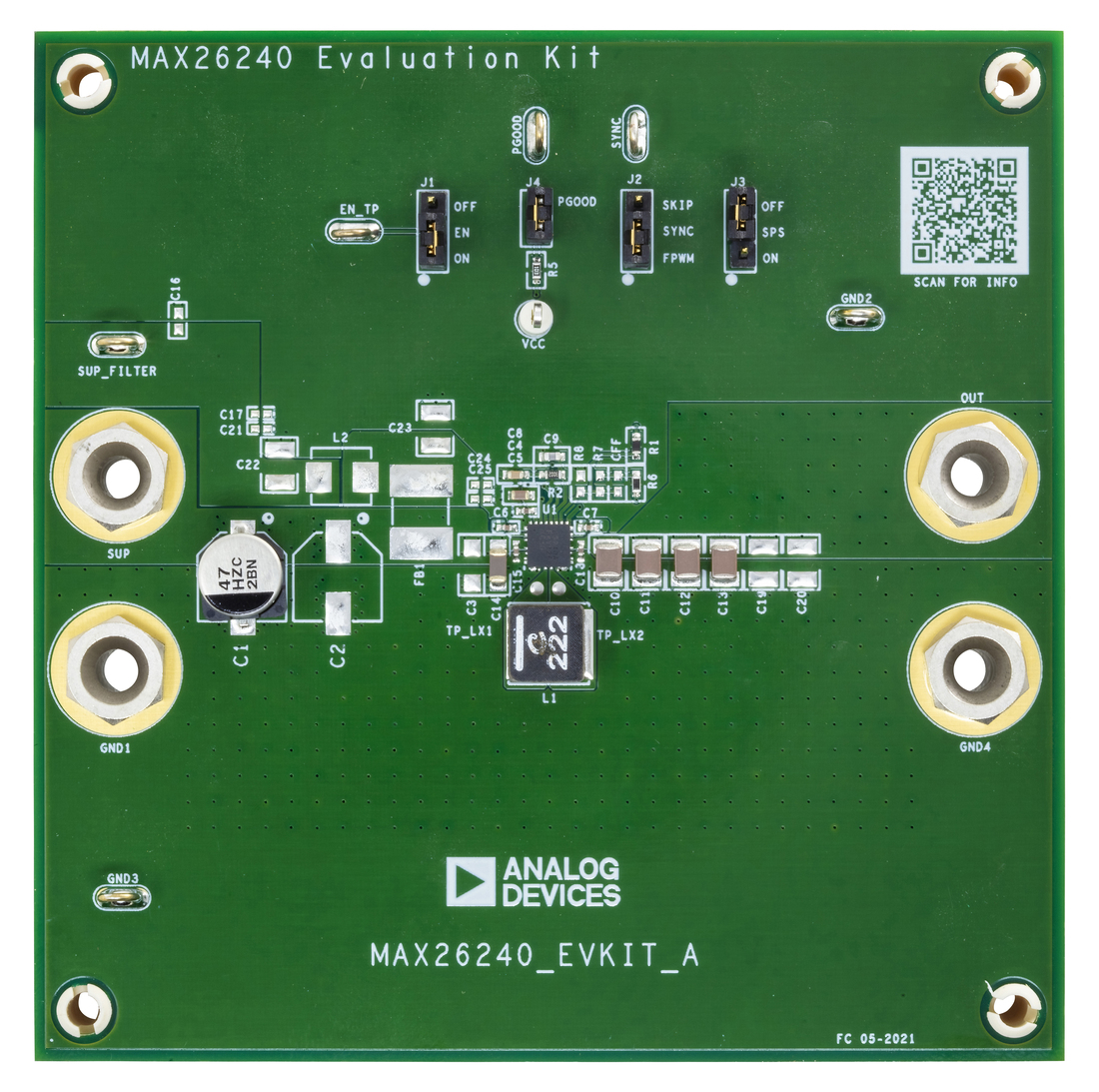 MAX26240EVKIT Top evaluation board