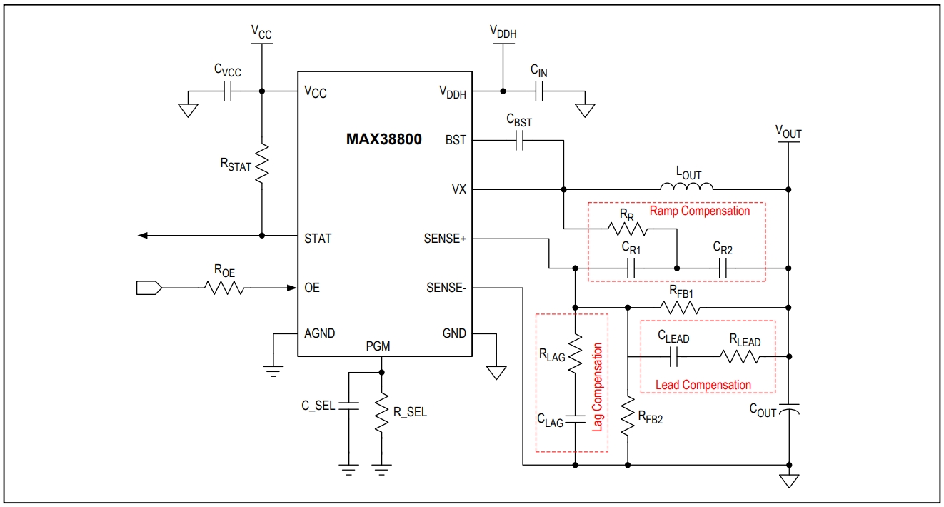 max38800 typical application circuit
