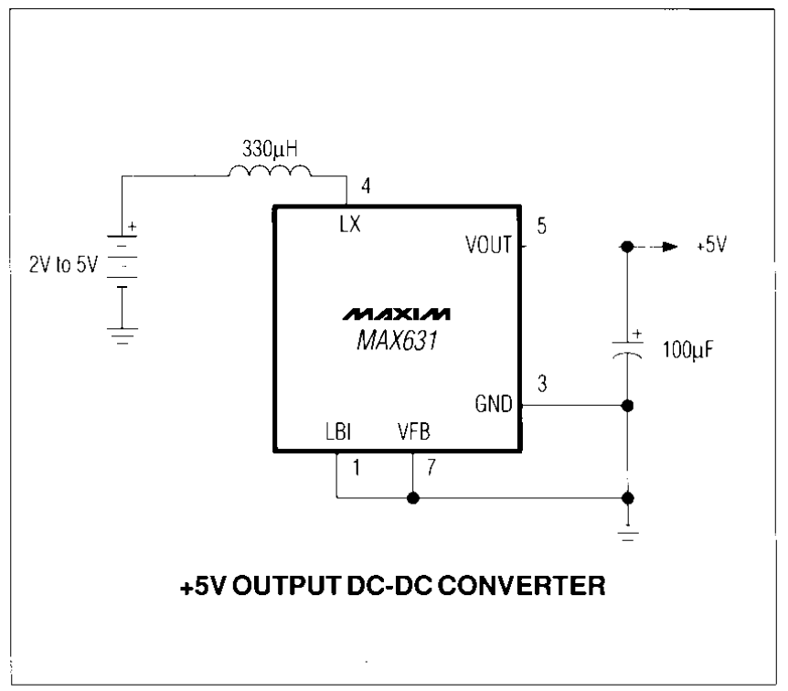 max631 typical application circuit