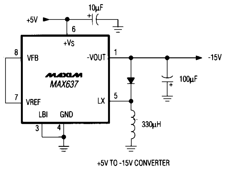 MAX635/MAX636/MAX637 Circuit Diagram