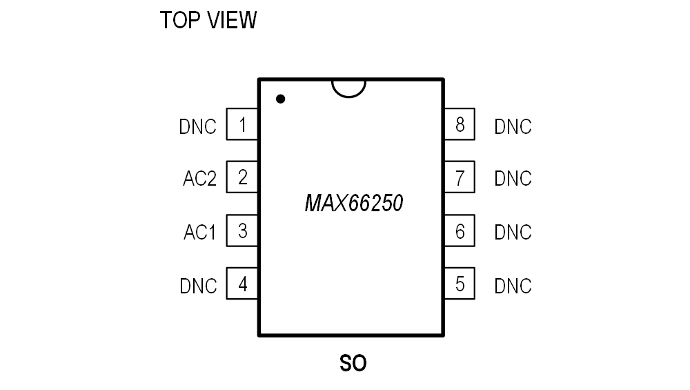 MAX66250 8 SO Pin Configuration