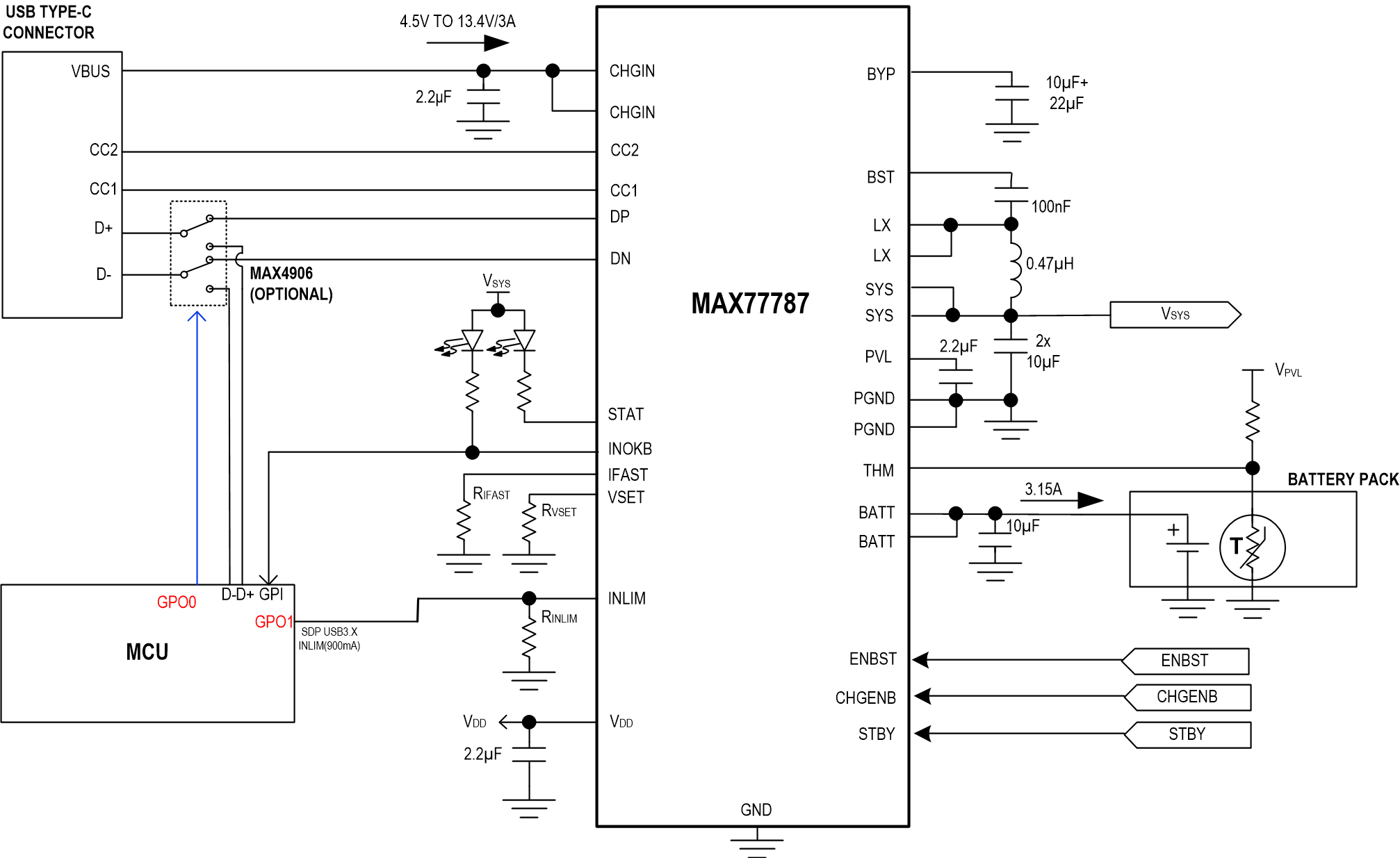 MAX77787 Typical Application Circuit