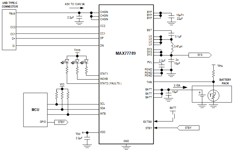 MAX77789 Typical Application Circuit