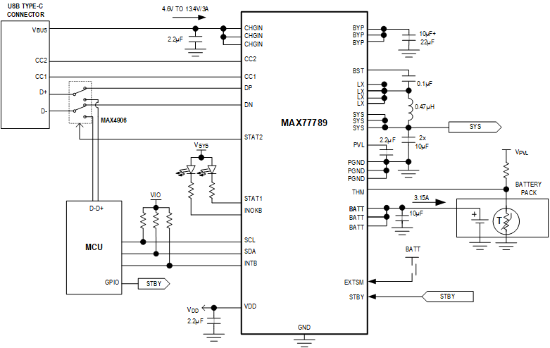 MAX77789 Typical Application Circuit