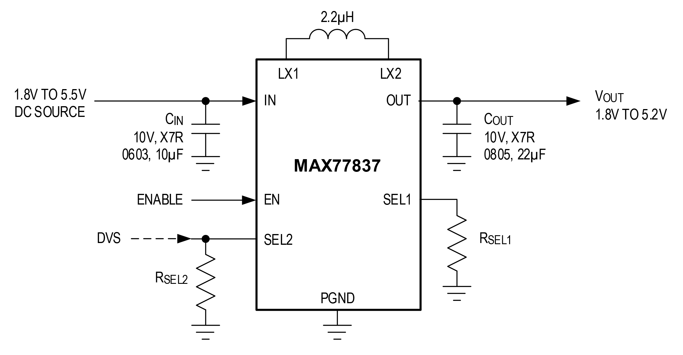 MAX77837 Typical Application Diagram