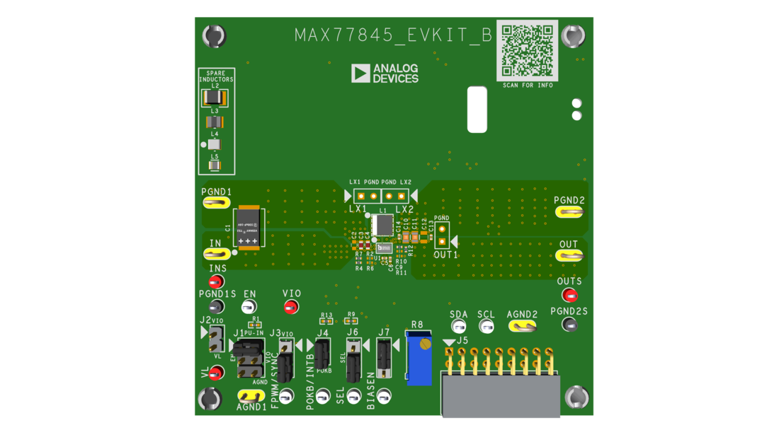 MAX77845EVKIT Board Photo Top View