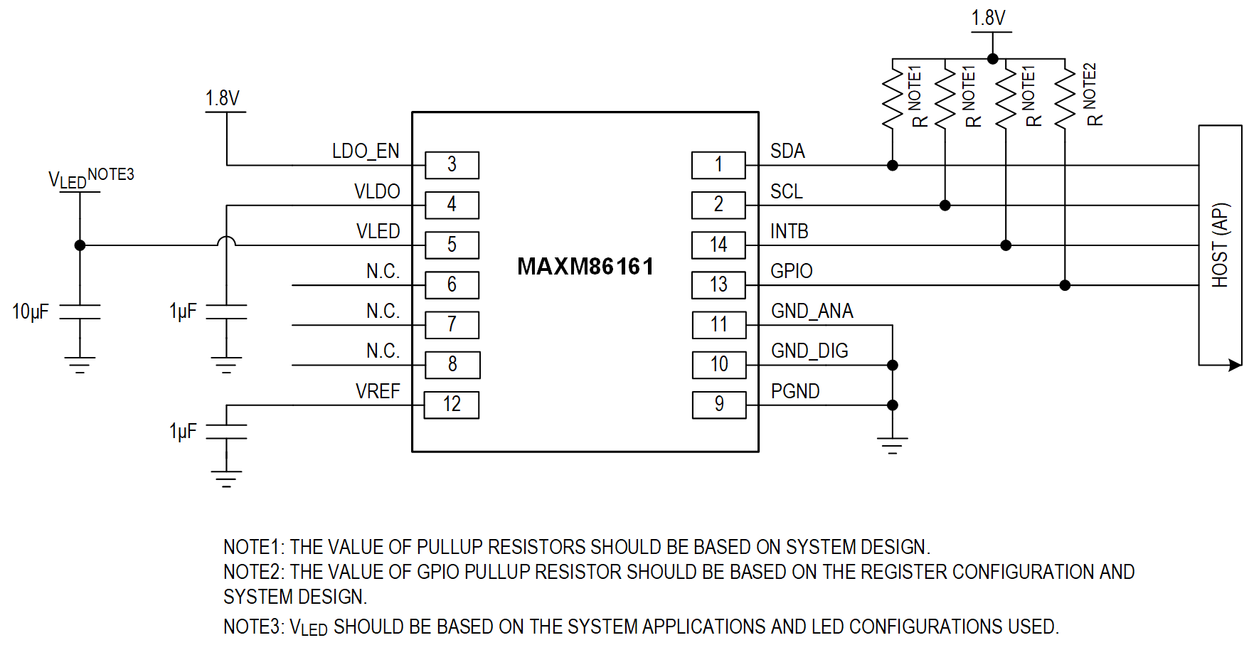MAXM86161 Typical Application Circuit