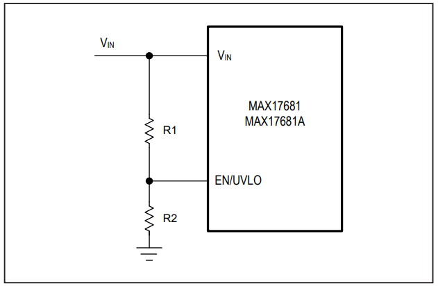 Figure 7. Adjusting EN/UVLO network.
