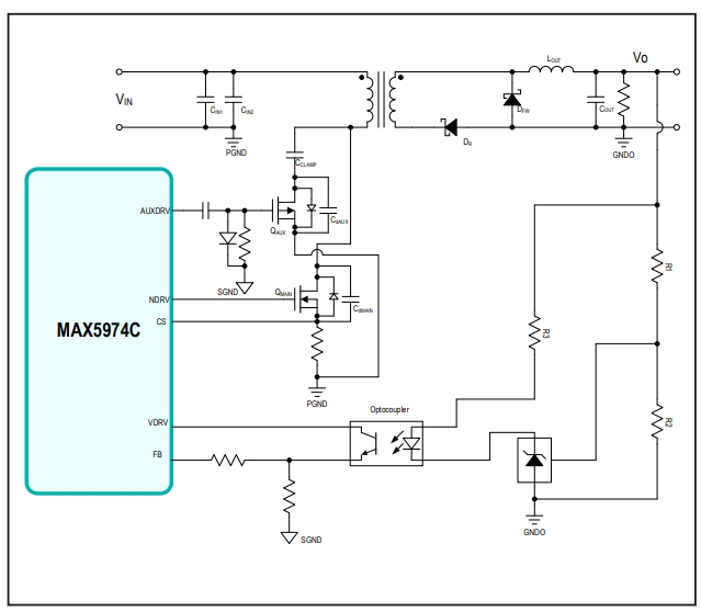MAXREFDES1273 Active Clamp Forward Converter Topology Fig 7