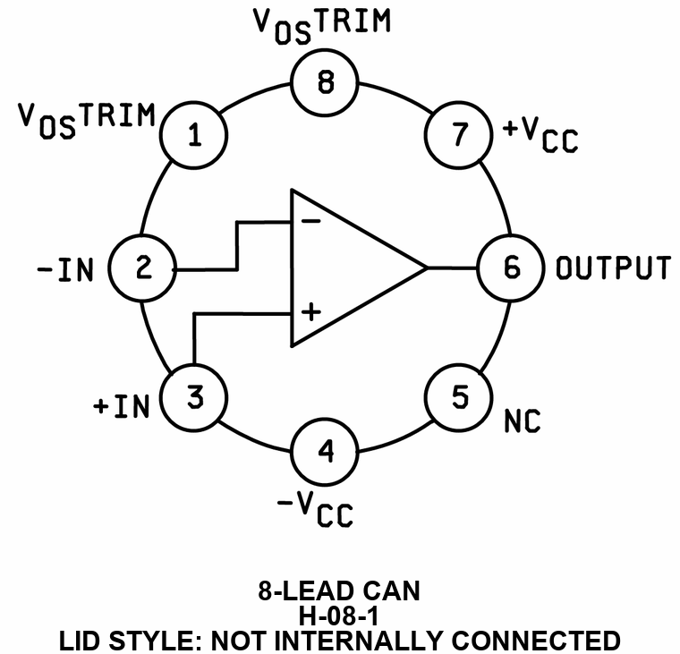 OP07S Pin Configuration
