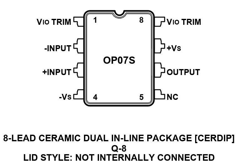OP07S Pin Configuration
