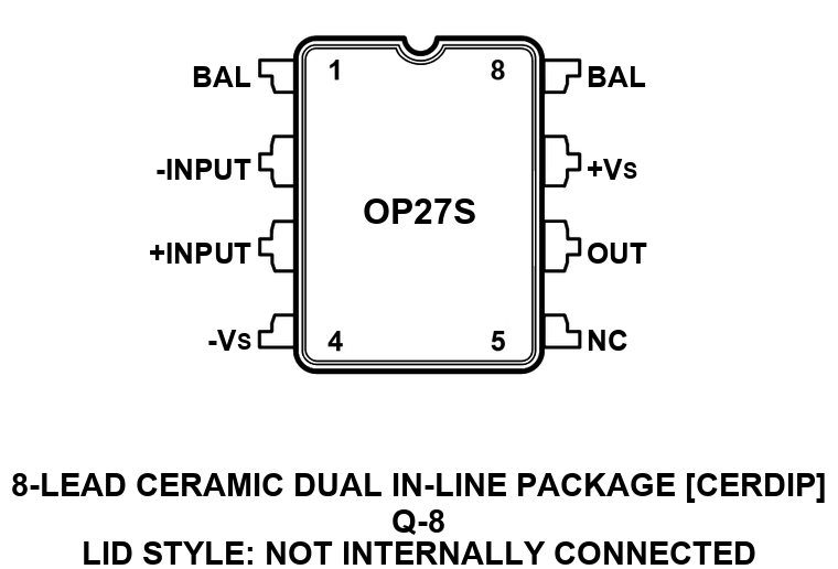 OP27S Pin Configuration