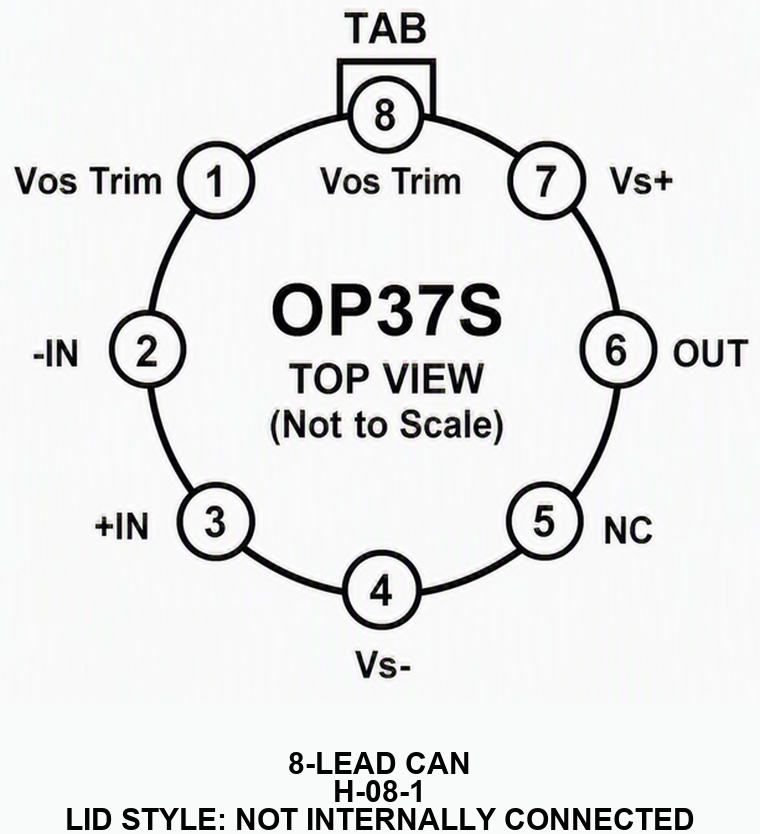 OP37S Package Outline Drawing