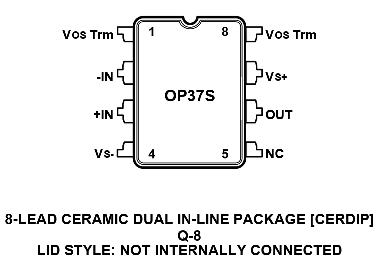 OP37S Pin Configuration