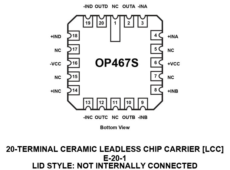 OP467S Pin Configuration