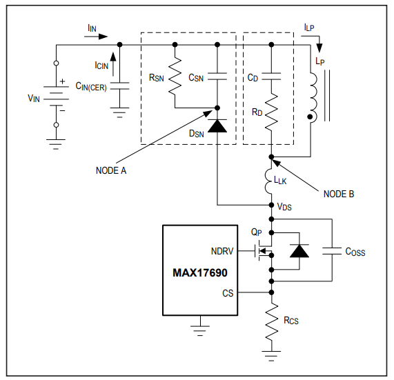 Figure 8. RCD snubber circuit.